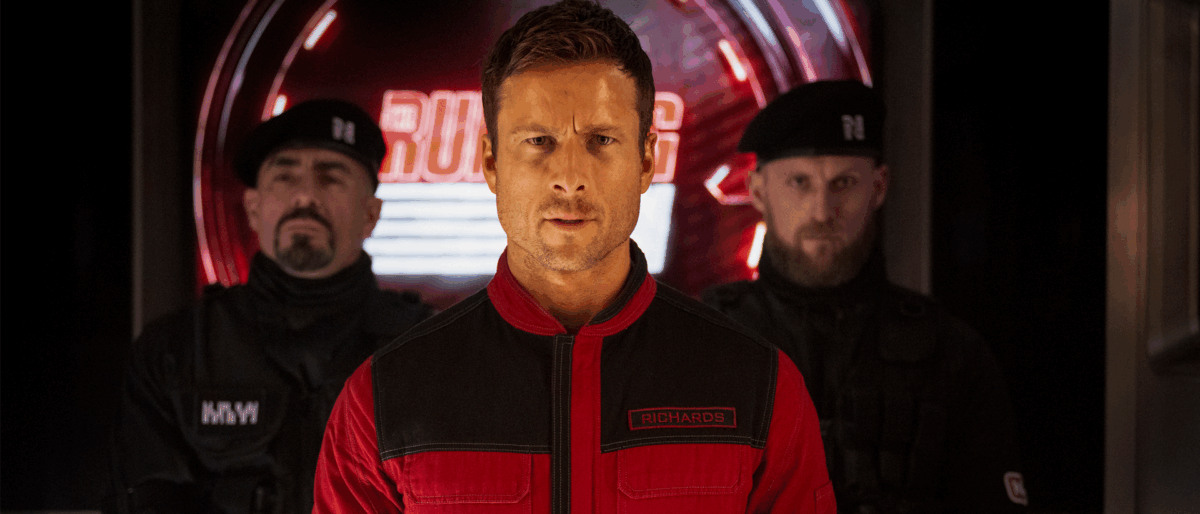 Glen Powell in „THE RUNNING MAN“ von Paramount Pictures.