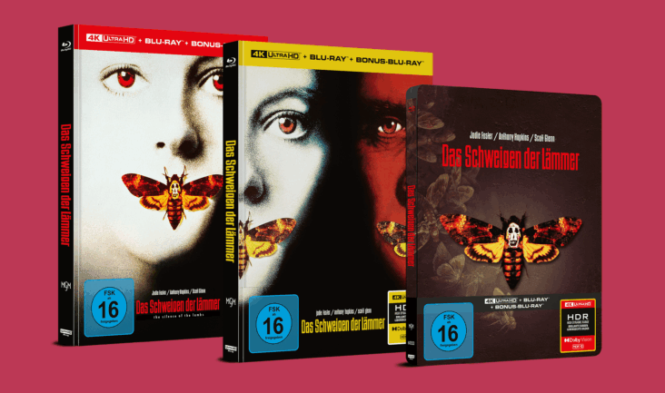 Cover-Varianten der "Das Schweigen der Lämmer" Ultra-HD-Discs