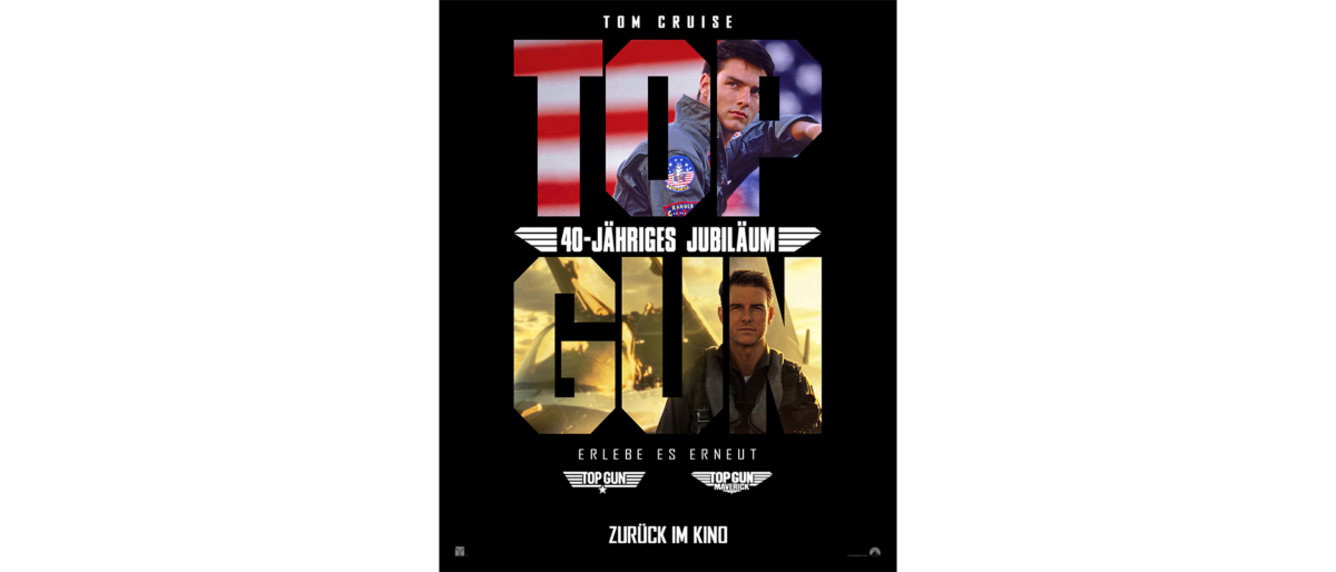 Jubiläumsplakat Top Gun Wiederaufführung